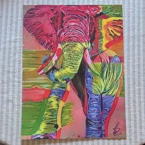 Vibrant Elephant Art Print